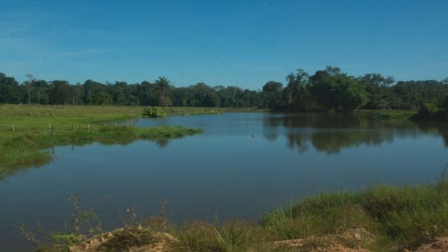 Vista do rio Teles Pires, próximo à fazenda Chaparral. Foto: Divulgação