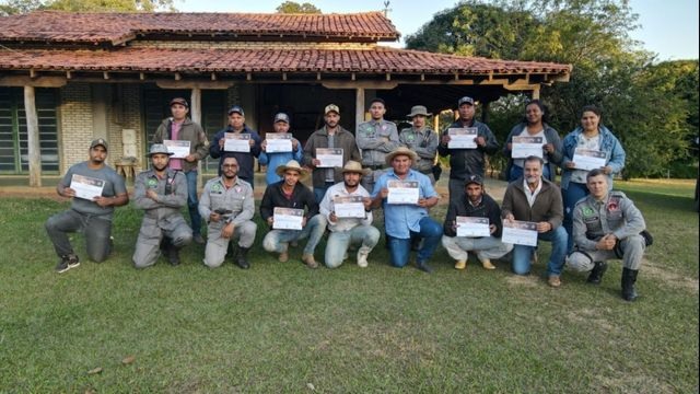 Treinamento promovido pela Brigada da Aliança de Cáceres (MT). Foto: Divulgação