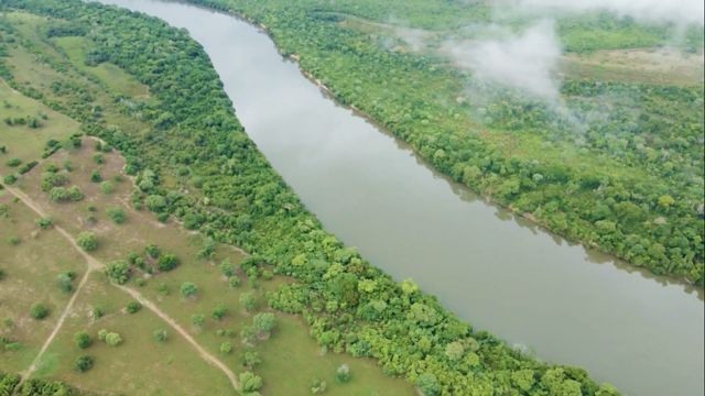 Vista aérea do Rio Araguaia. Foto: Reprodução