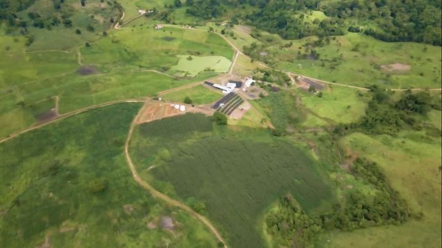 Vista aérea da JRM Agropecuária. Foto: Reprodução