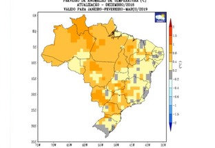 Brasil terá verão com chuvas irregulares em 2019, afirma Inmet