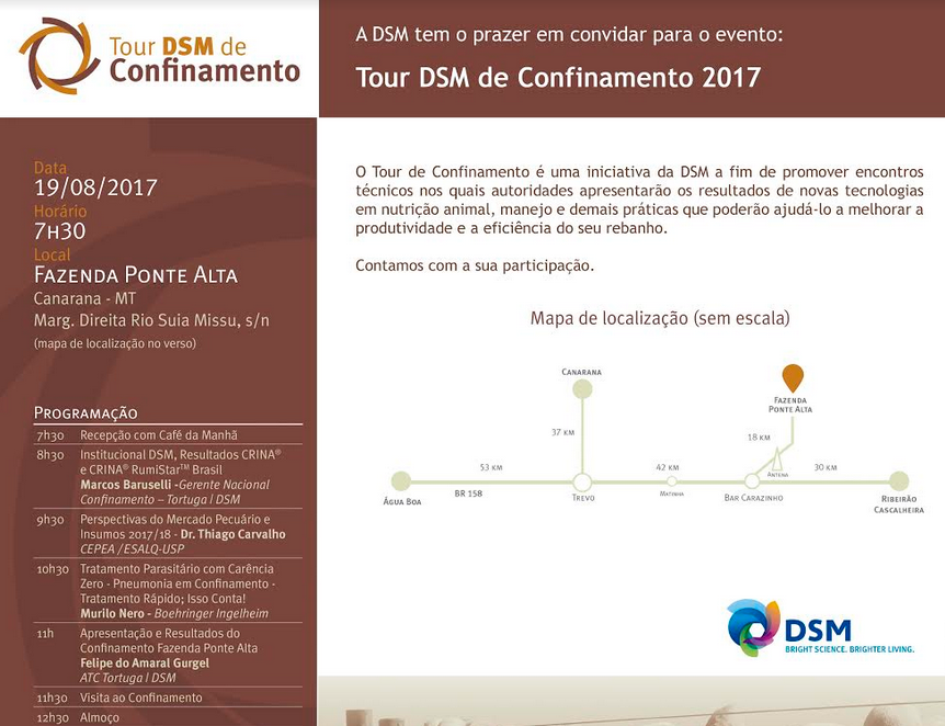 Canarana-MT recebe o segundo encontro do Tour DSM de Confinamento neste sábado, 19