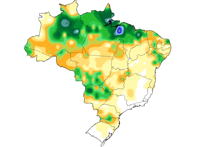 Fim de semana será marcado por chuvas no Pantanal do MS e no MT