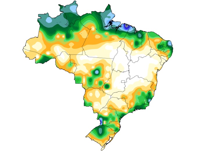 Frente fria deve causar temporal e transtornos na faixa entre Região Sul, SP e MS