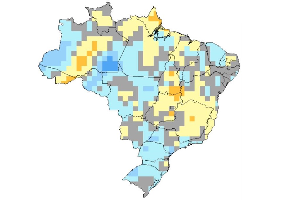 Como vai ficar o tempo no Brasil ao longo do próximo trimestre?