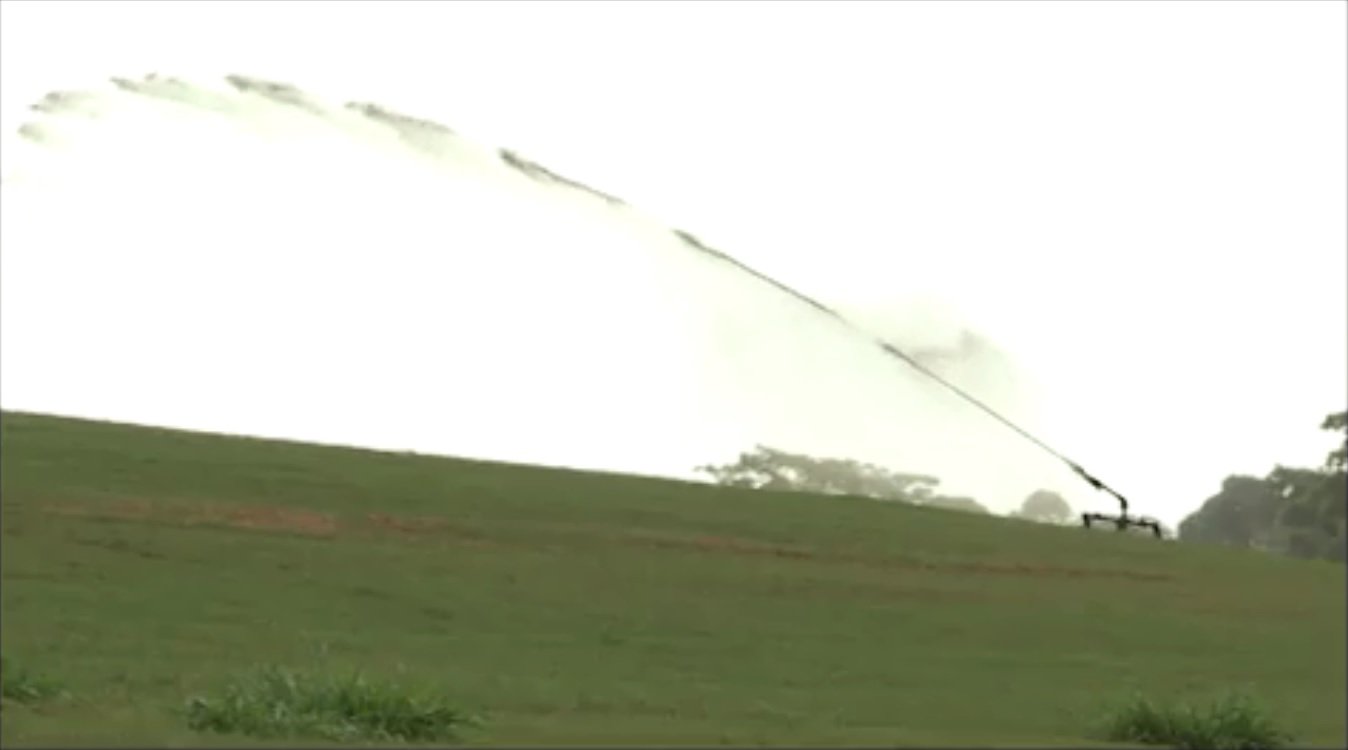 Fertirrigação de pastos e lavouras com abudo vindo do esterco. Foto: Divulgação