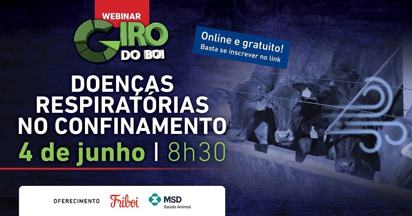 "Doenças respiratórias no confinamento" será próximo Webinar Giro do Boi