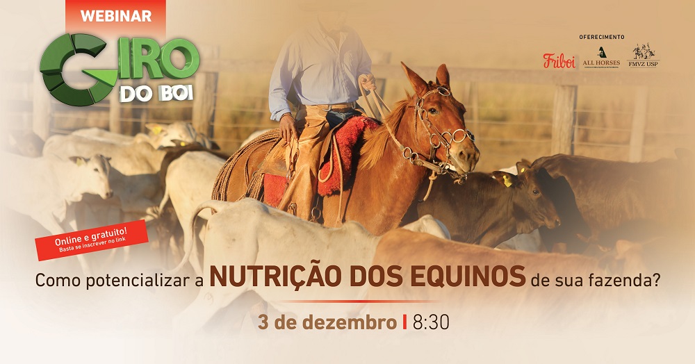 21º Webinar Giro do Boi - Como potencializar a nutrição dos equinos de sua fazenda?