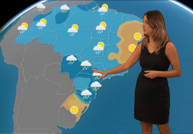 Chuvas se concentram ao norte do País