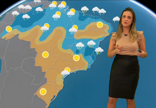 Sistema de baixa pressão provoca chuvas em áreas do Centro-Oeste e do Sudeste