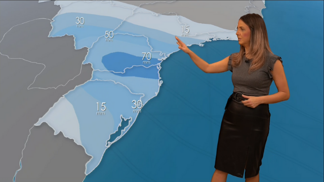 Chuvas chegam a 70 milímetros em SC e PR   