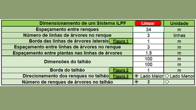 Detalhe de preenchimento da planilha de ILPF da Embrapa. Foto: Reprodução