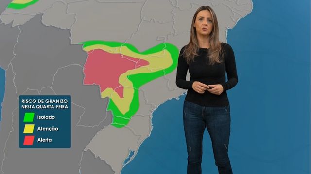 Previsão é de queda de granizo em áreas de pasto. Saiba onde