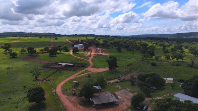 Vista aérea de propriedade rural. Foto: Reprodução