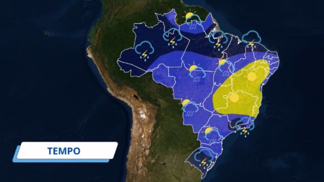 Tem pancada de chuva com trovoada em áreas de pasto. Saiba os detalhes