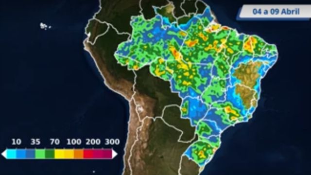 Frente fria provoca fortes chuvas em áreas de pasto. Saiba onde mais chove