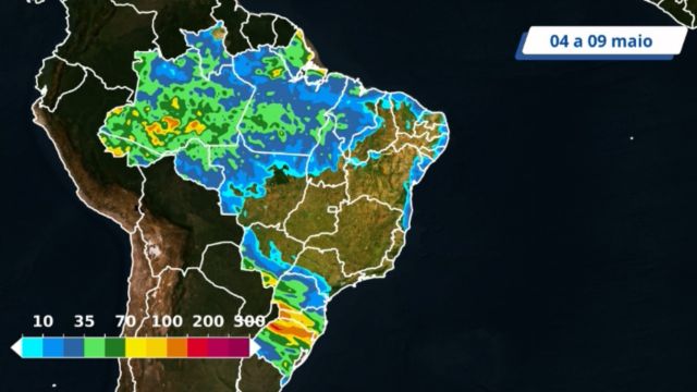 Tem chuva volumosa para cair no sul do País. Saiba os detalhes